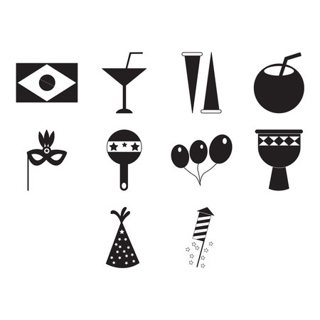 carnival of rio icon setのイラスト素材