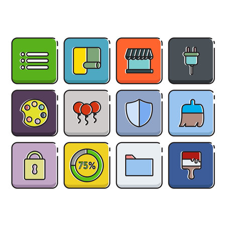 optional mobile button icon setのイラスト素材