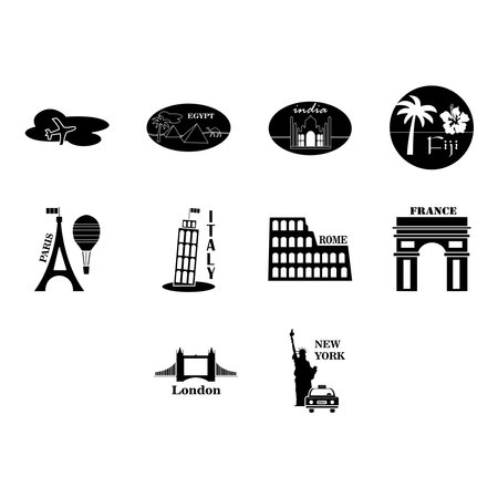 world travel icon setのイラスト素材