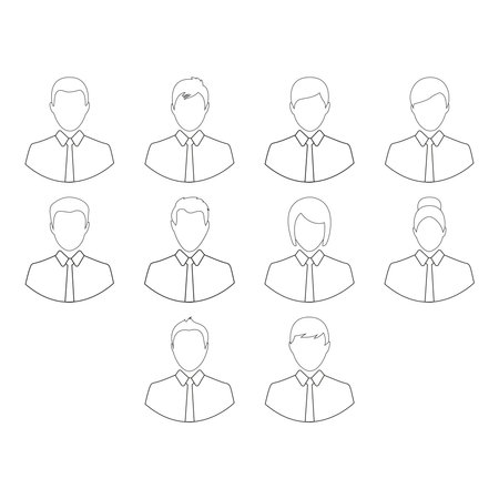 business people icon setのイラスト素材