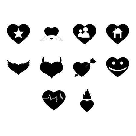 heart icon setのイラスト素材