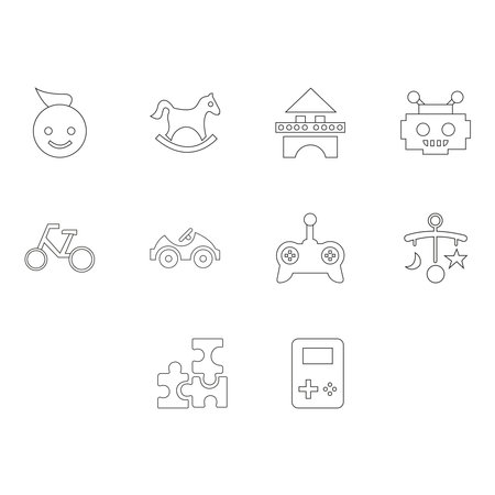 kids icon setのイラスト素材