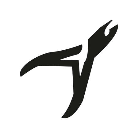 Nippers flat black illustrationのイラスト素材