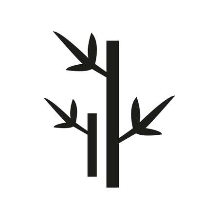 Bamboo flat black illustrationのイラスト素材
