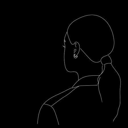 Illustration of a girl. The aesthetics of the graceful lines of the body. Beautiful art. Atmospheric image. Drawings for books, magazines, and postcards. Vector graphicsのイラスト素材