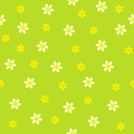 Simple seamless flower pattern or floral vector backgroundのイラスト素材