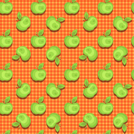 Seamless apple background vector pattern for advertising, design, web, tissue, packagingのイラスト素材