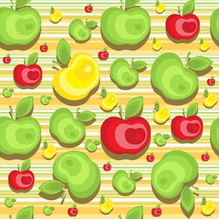 Seamless apple background vector pattern for advertising, design, web, tissue, packagingのイラスト素材