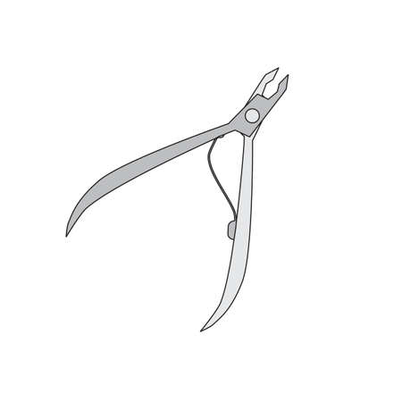 Vector cutters cuticle icon isolated on white backgroundのイラスト素材