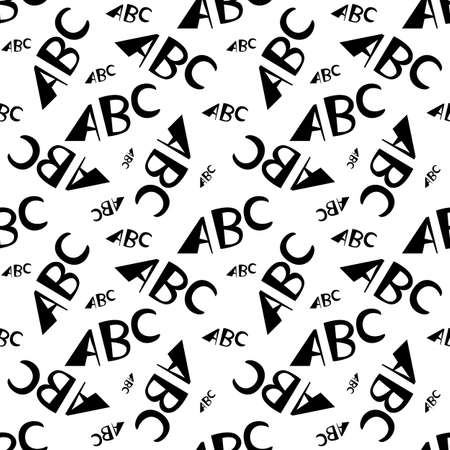 ABC  letters seamless pattern. Abstract background with alphabet. Creative wallpaper design, letters.のイラスト素材