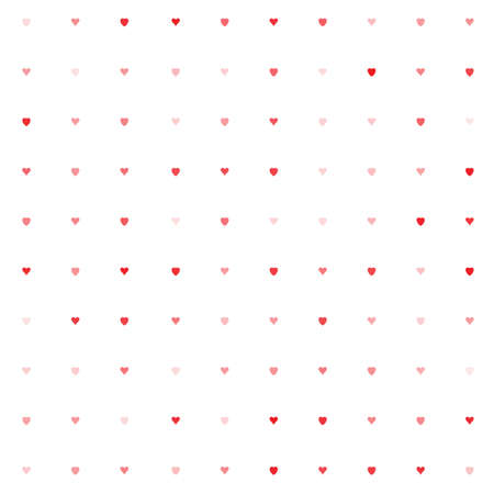 Simple vector hearts pattern. Colorful stylized ticker background for paperhangings, wrapper, contexture, weft, fabric, coverのイラスト素材