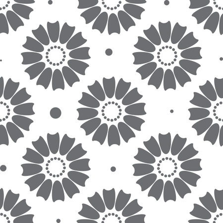 Seamless pattern. Floral stylish background. Vector repeating texture