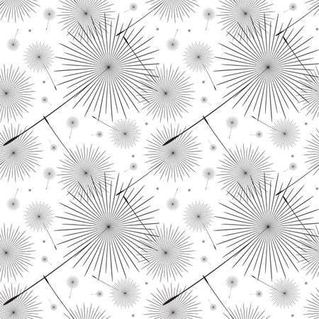 Stylized dandelion vector backgroundのイラスト素材