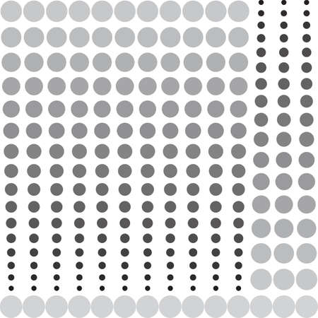 Abstract monochrome halftone geometric pattern, seamless vector background. Simple black and white repeating texture. Modern contrast graphic with dots, circle, ball or point.のイラスト素材