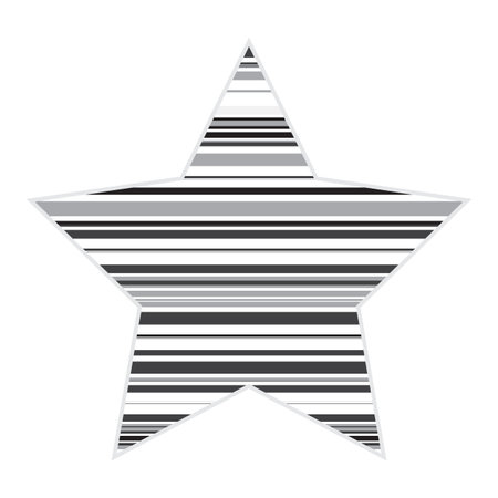 Abstract Striped Star Isolated On White Backgroundのイラスト素材