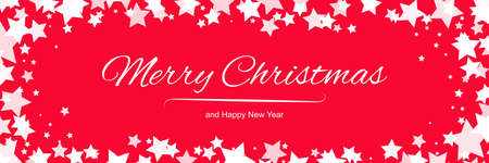 Vector New Year or Christmas background with snowflakes borderのイラスト素材