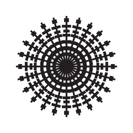 Snowflake simple icon isolated on white background for winter design and decorationのイラスト素材