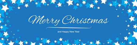 Vector New Year or Christmas background with snowflakes borderのイラスト素材