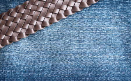 Blue Jeans and Stitches Texture. Denim Background with Seam