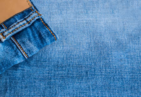 Blue Jeans and Stitches Texture. Denim Background with Seamの写真素材
