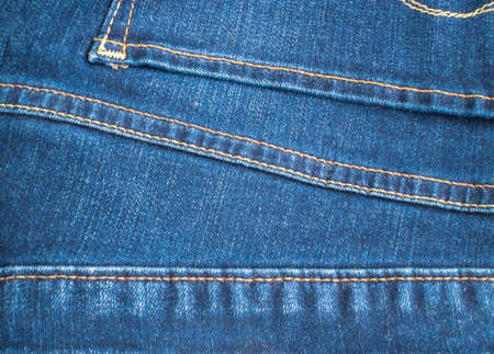 Blue Jeans and Stitches Texture. Denim Background with Seamの写真素材