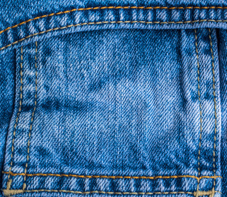 Blue Jeans and Stitches Texture. Denim Background with Seamの写真素材
