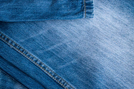 Blue Jeans and Stitches Texture. Denim Background with Seamの写真素材