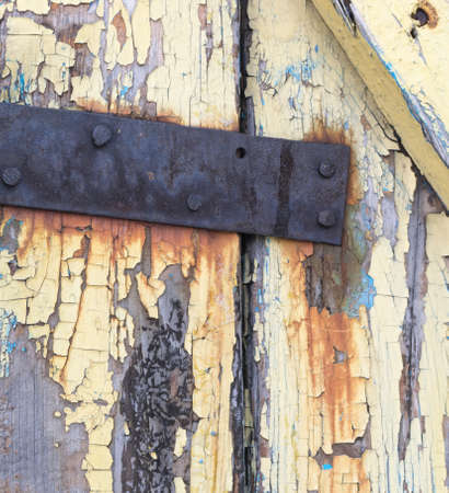 Grunge Background with Old Wooden Painted Wall. Cracks Shabby Textureの写真素材