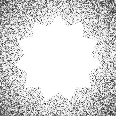 Halftone Vector Background or Texture. Stipple Black and White Dot Patternのイラスト素材