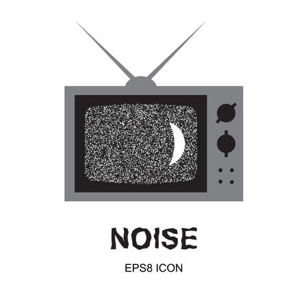 Glitch Abstract Background. TV Noise or Interference Illustration with Old Televisionのイラスト素材