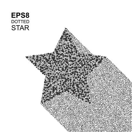 Halftone Vectior Star Icon. Black and White Stipple Illustration for Web, Business, Advertising, Designのイラスト素材