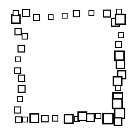 Halftone Vector Background or Texture. Black and White Pattern with Squaresのイラスト素材