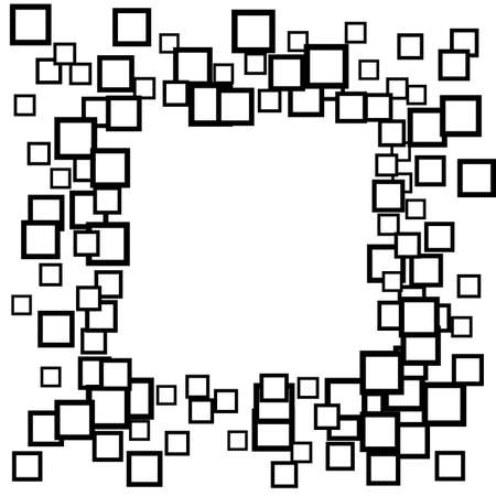 Halftone Vector Background or Texture. Black and White Pattern with Squaresのイラスト素材