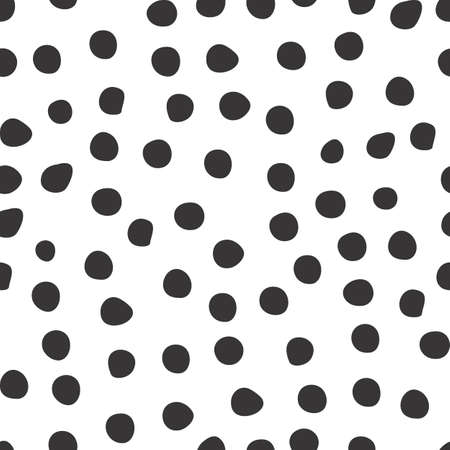 Seamless Dot Pattern with Ink Doodles Imitationのイラスト素材
