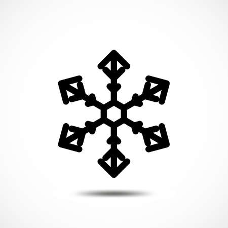 Snowflake Vector Icon Isolatedのイラスト素材