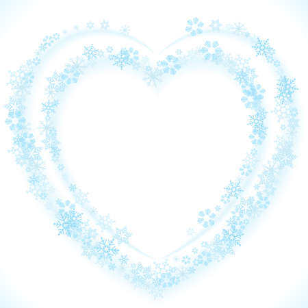 Vector New Year or Christmas background with snowflakes borderのイラスト素材