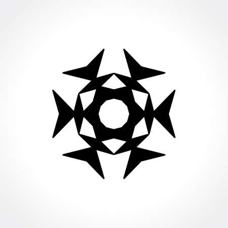 Snowflake vector icon. Simple snow icon. Winter symbol for web design.のイラスト素材