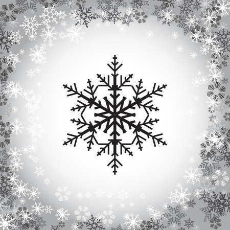Simple Snowflake vectorのイラスト素材