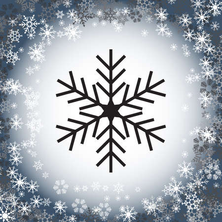 Simple Snowflake vector iconのイラスト素材