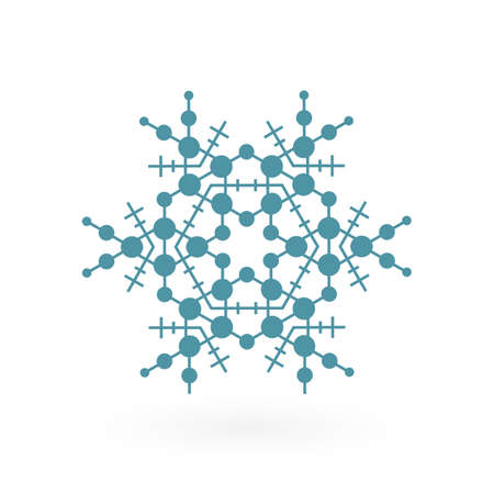 Snowflake vector icon isolatedのイラスト素材