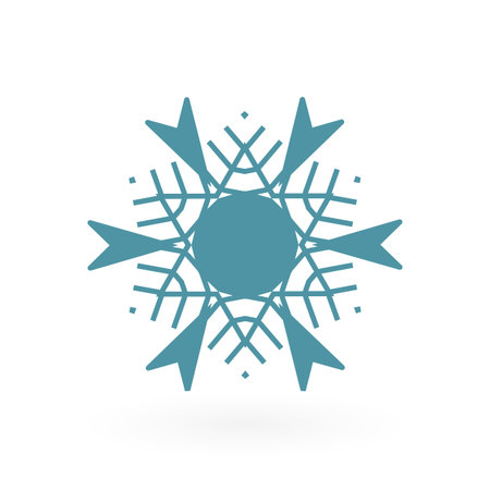 Snowflake vector icon isolatedのイラスト素材
