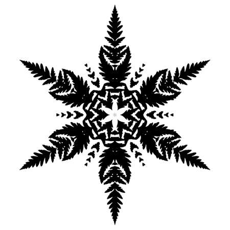 Vector flower mandala for coloring book and Indian design. Black and white Moroccan, Spain, Turkish, Pakistan, Ottoman pattern.のイラスト素材