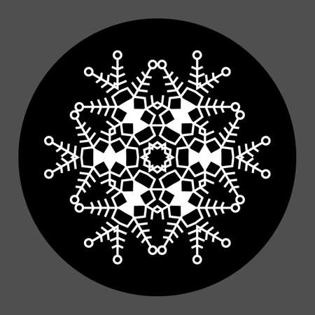 Snowflake vector icon. Simple snow logo. Winter symbol for web designのイラスト素材