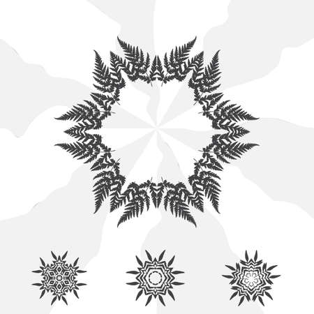 Vector Flower Mandala for Coloring Book and Indian Design. Black and White Moroccan, Spain, Turkish, Pakistan, Ottoman Pattern Isolatedのイラスト素材