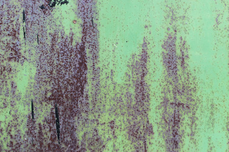 Dark Rusted Metal Texture. Old Green Grunge Background