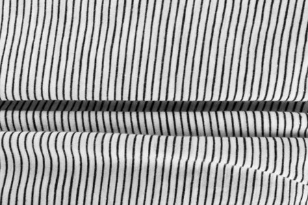 Striped Cotton Fabric Background. Black and White Textile Pattern. Soft and Comfortable Natural...
