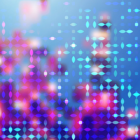 Abstract Vector Background on a Theme the Holiday of Cherry Blossoms in Pink and Blue Tones