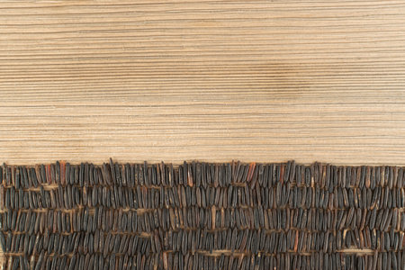 Raw Black Wild Rice Background Top View. Healthy Dietetic Canada Rice Cereal Texture with Place for...