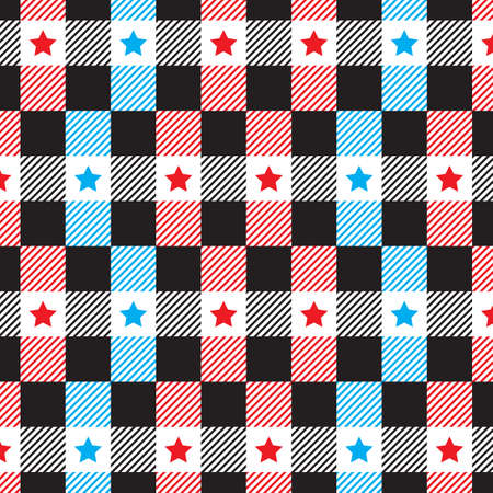 Gingham seamless pattern for restaurant cloth or scotland fabric design. Traditional checkered tablecloth background. Scottish vector illustrationのイラスト素材