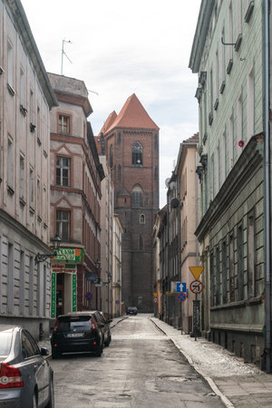 BRZEG, POLAND - March 17, 2019: Brzeg Historical City Center Near the Market Square. Editorial Image...